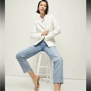 Veronica Beard Iconic Scuba Dickey Jacket Blazer White Size 4